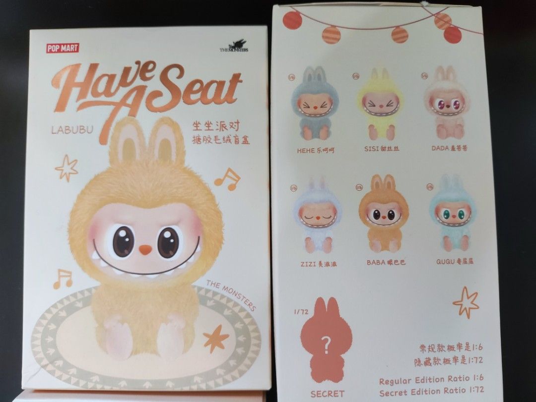 Labubu Authentic v2 Have A Seat - Sealed 4 pieces, Hobbies & Toys, Toys ...