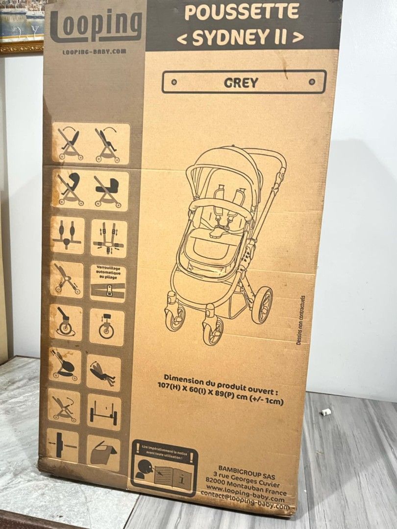 Looping Poussette Sydney II Grey Babies Kids Going Out Strollers on Carousell