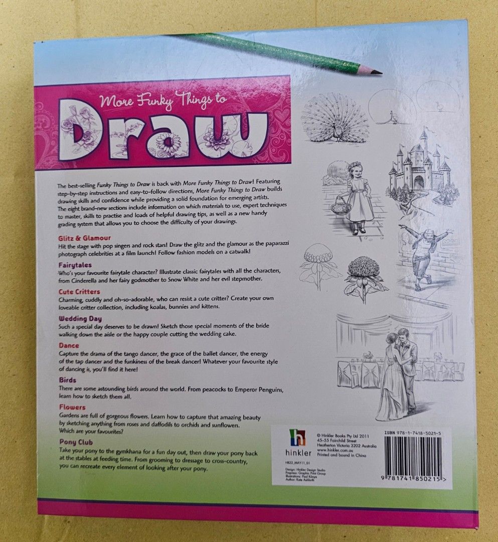 "More Funky Things to Draw" (Category: Craft Supplies & Tools) located in Manila. Submitted by corickety (Listing ID 1344389178, Image 2). Description: •Drawing Guide •Slight dirt on covers and some pages.