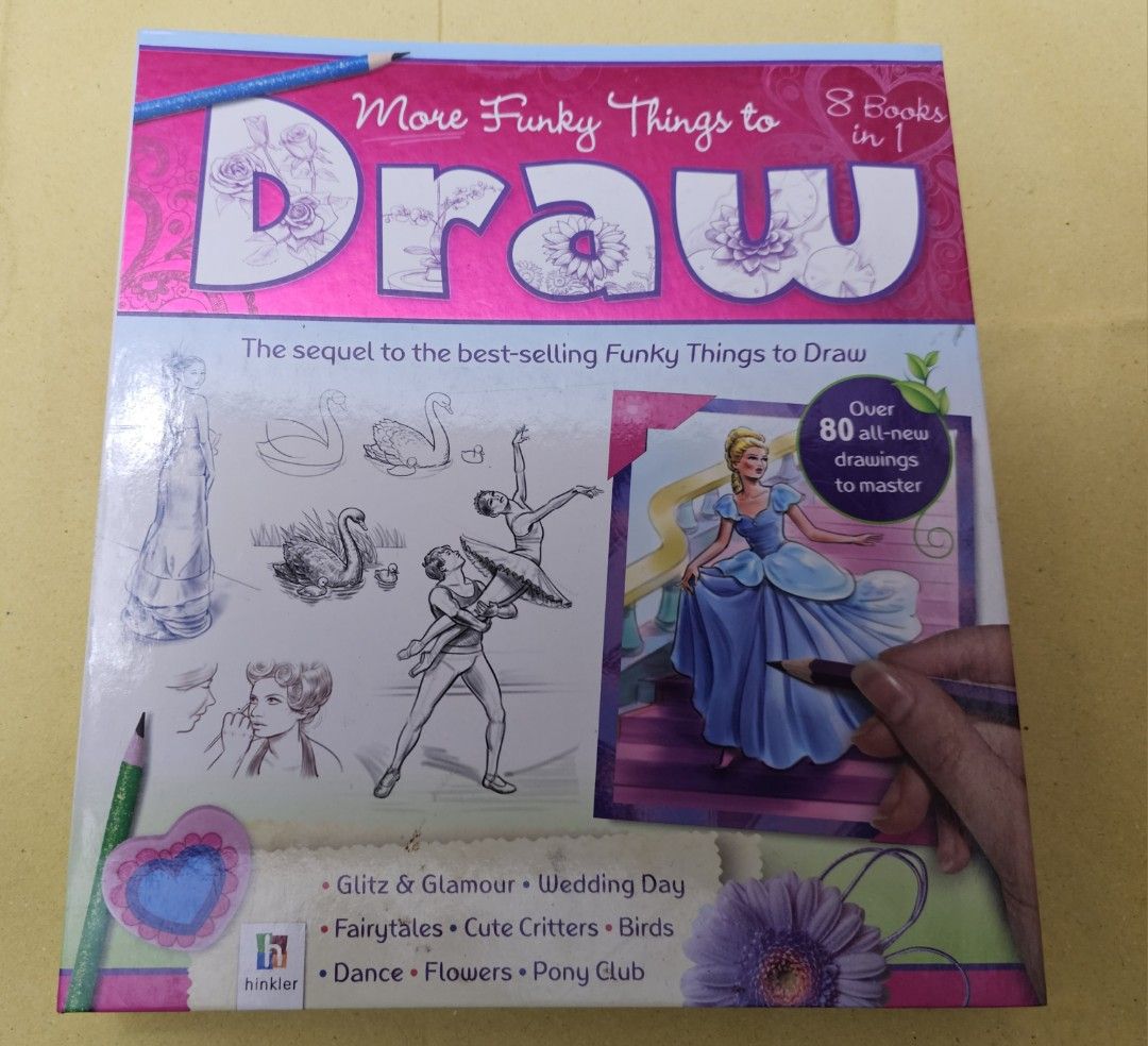 "More Funky Things to Draw" (Category: Craft Supplies & Tools) located in Manila. Submitted by corickety (Listing ID 1344389178, Image 1). Description: •Drawing Guide •Slight dirt on covers and some pages.