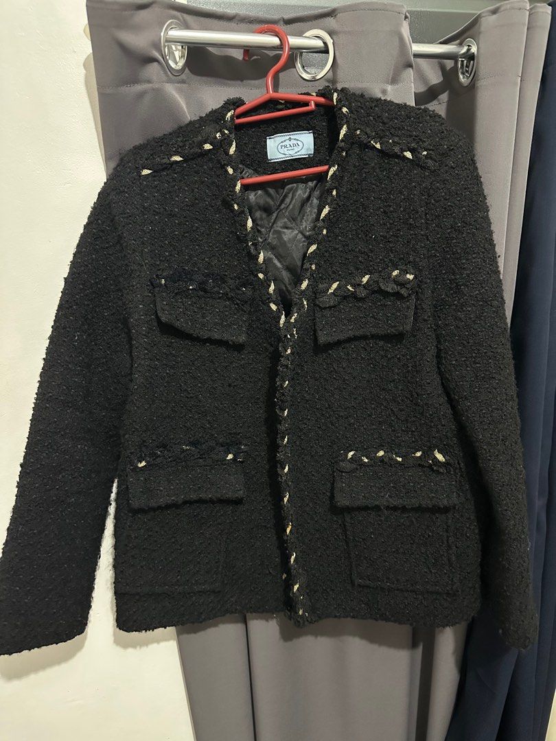 Prada Tweed Jacket (Category: Luxury Apparel) located in Quezon City. Submitted by emkeld (Listing ID 1344378307, Image 3). Description: Prada Tweed Jacket .