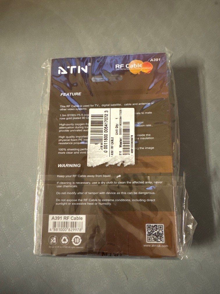 RF Cable （分類：電視組件及配件）位於 Hong Kong。 由 vivian356 提交（商品編號 1344347455，圖片 2）。簡介： 。