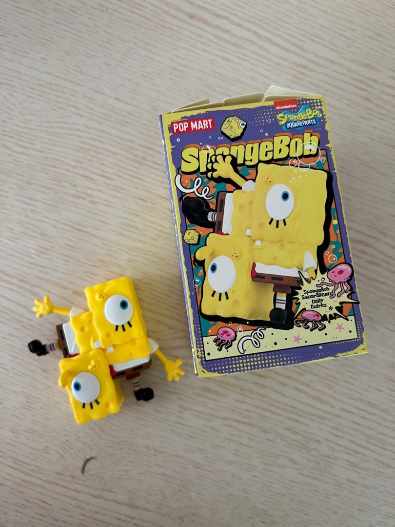 Spongebob Daily Quirks Pop Mart Split (Category: Designer & Blind Box Toys) located in Manila. Submitted by rkpd1 (Listing ID 1344301297, Image 1). Description: RFS: I have more than 1 MOP: Gcash/BPI MOD: Grab/ Lalamove only within Metro Manila or Rizal area. Delivery fee paid by buyer..