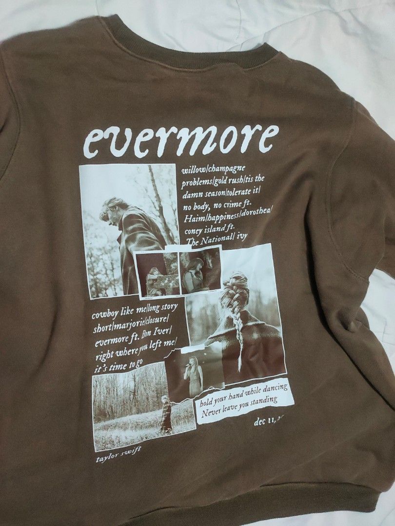 taylor swift evermore sweater (Category: Longsleeves) located in Balanga. Submitted by yashei (Listing ID 1344408250, Image 3). Description: - bought from ig!.