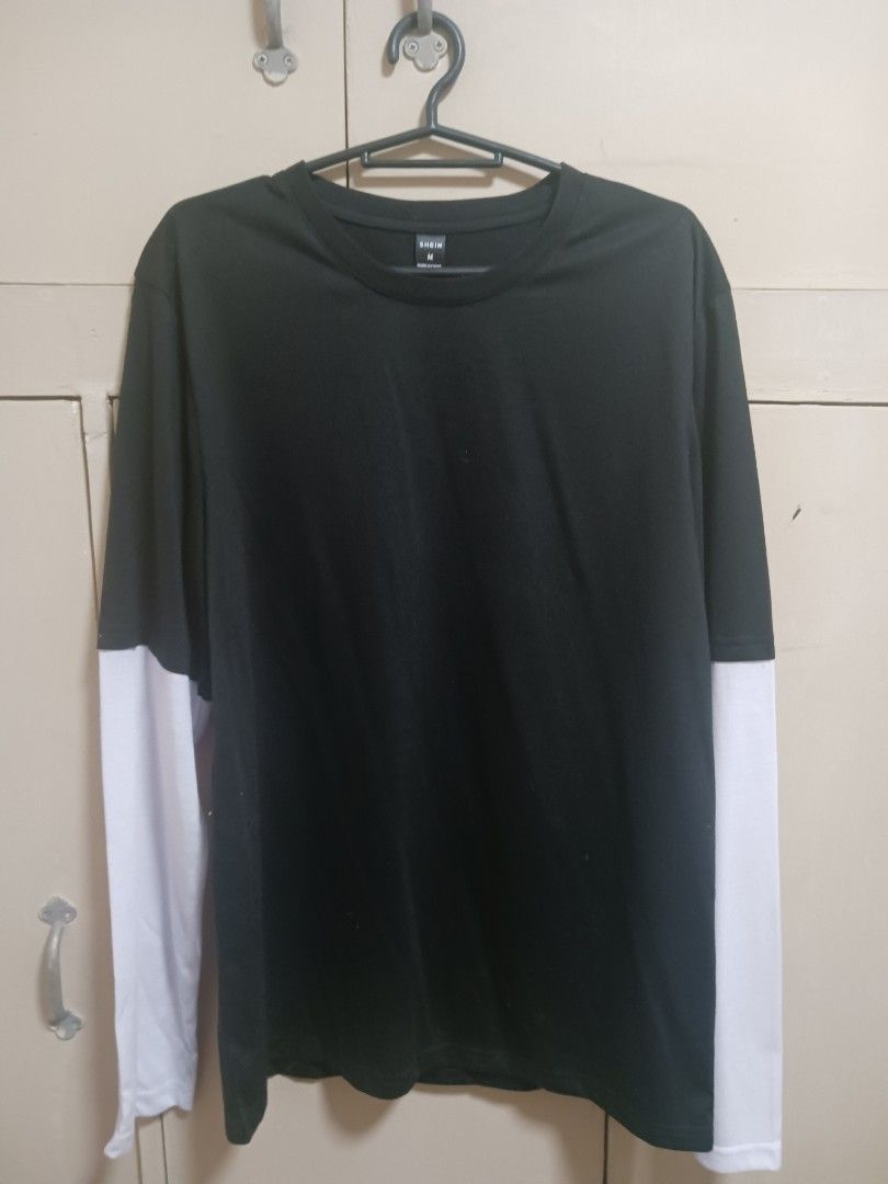 Vintage Black and White Layered Long Sleeve (Category: Coats, Jackets and Outerwear) located in Manila. Submitted by eastdead (Listing ID 1344301511, Image 1). Description: - 18x26 - no birth defects - mop: gcash/credit card - courier: j&t.