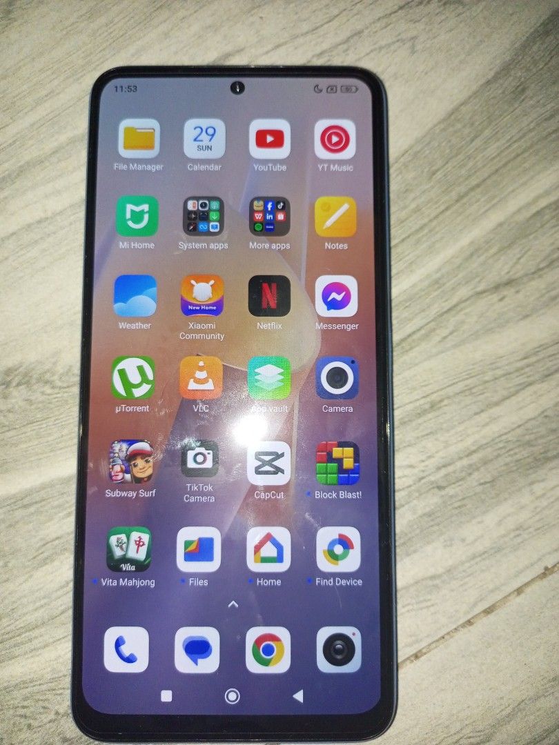 Xiaomi note 12 (Category: Xiaomi) located in Mandaluyong City. Submitted by fatimayambaoadao (Listing ID 1344275446, Image 1). Description: Xiaomi Redmi Note 12 23021RAAEG Octa core 256GB Internal 8GB RAM 6.67"AMOLED 120hz Screen Display 50MP,8MP & 2MP triple Primary Camera Fingerprint Mounted 9 Hours Idle Battlife Max brightness; No time-out Factory Unlocked Unit only 90% smooth.