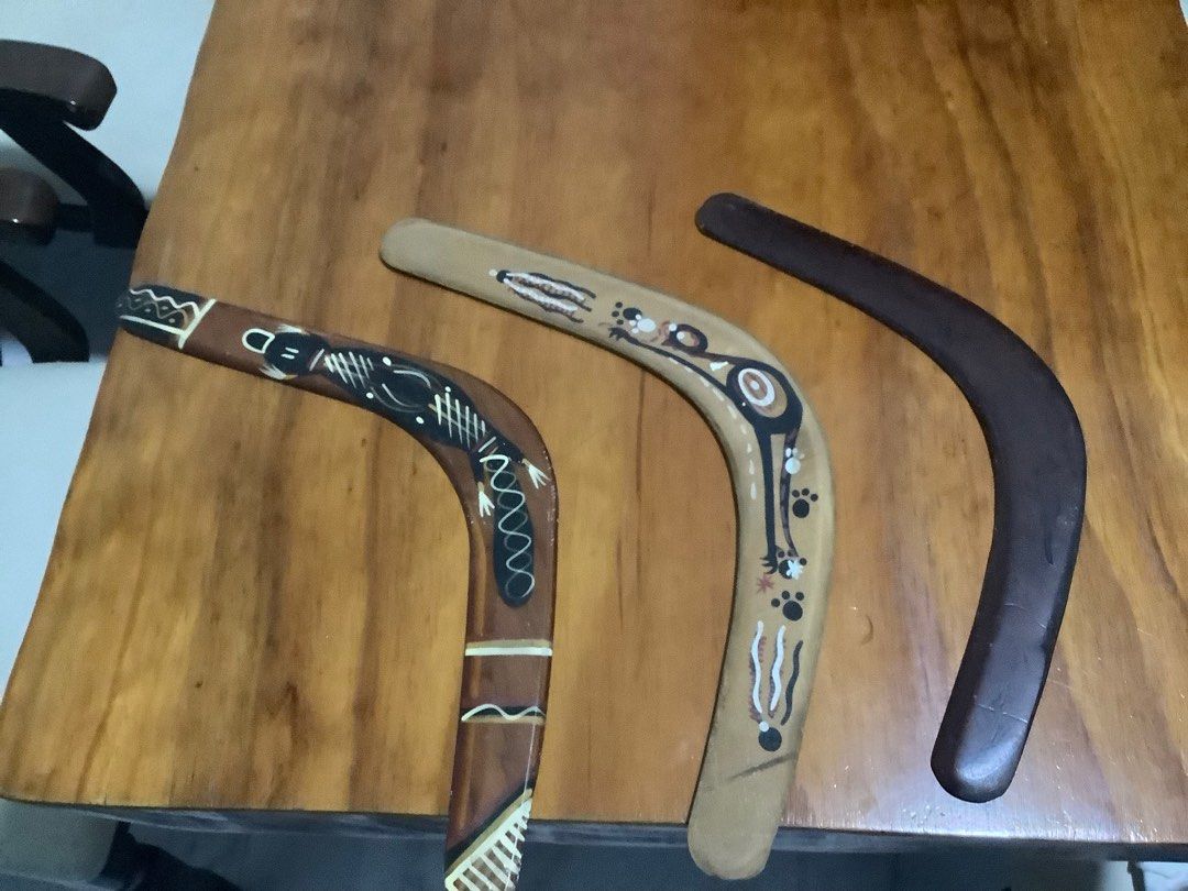 Australian Boomerang Wood (Category: Kids Toys) located in Mandaue City. Submitted by james52 (Listing ID 1339678445, Image 1). Description: 3 pcs for 2t.