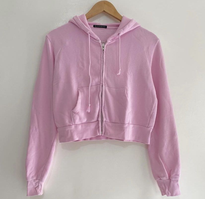 Brandy melville bubblegum pink crystal hoodie sale