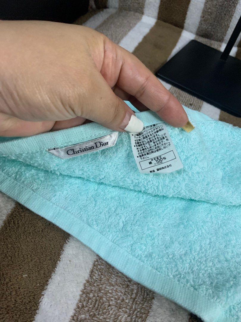 Christian Dior Bnew face towel (Category: Towels, Napkins & Holders) located in Cabanatuan. Submitted by mjluxxejapan (Listing ID 1339596495, Image 2). Description: Bnew auth from japan approz 14”x14” Makapal cotton so pretty in actual Powder blue color .
