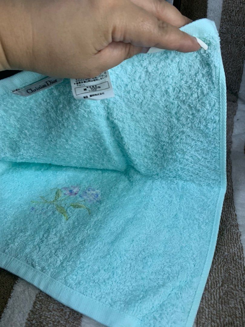 Christian Dior Bnew face towel (Category: Towels, Napkins & Holders) located in Cabanatuan. Submitted by mjluxxejapan (Listing ID 1339596495, Image 3). Description: Bnew auth from japan approz 14”x14” Makapal cotton so pretty in actual Powder blue color .