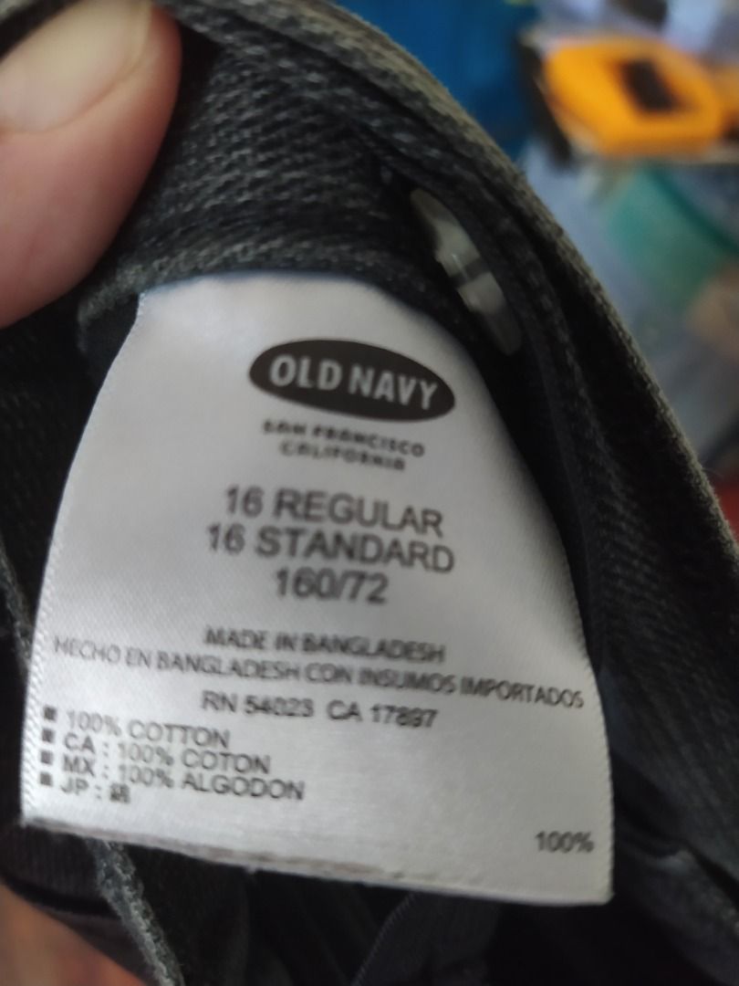 Classic Plaid Jeans for Teens (Category: Jeans) located in Mandaluyong City. Submitted by thethrifthaul (Listing ID 1339640367, Image 3). Description: Fixed price, Old Navy fits teens , standard size 16. 160/72 check below measurements for guide. 100% cotton, with adjustable buttons on each side for smaller waist Actual Measurements for reference Rise. 9" W maximum 30-1/4" H. 34-1/2" L frm crotch 31-1/4" Thigh Width. 17-3/4" Hem width 14 -3/4".