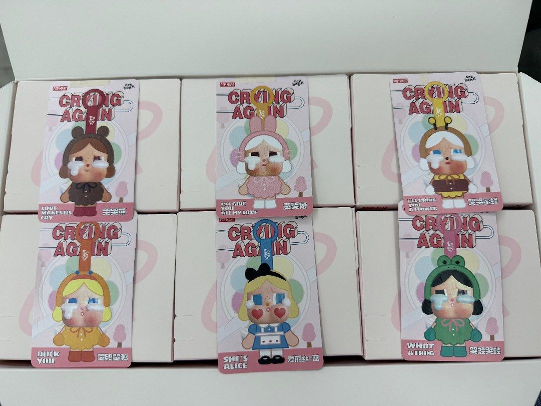 CRYING AGAIN CRYBABY PLUSH PENDANT BATCH 2 (Category: Plushies & Soft Toys) located in Taguig. Submitted by aaustriaaa (Listing ID 1339664318, Image 2). Description: CRYING AGAIN PLUSH PENDANT SEALED - ₱ 9000 (Sealed Set) CRYING AGAIN PLUSH PENDANT ₱ 1850 Each .