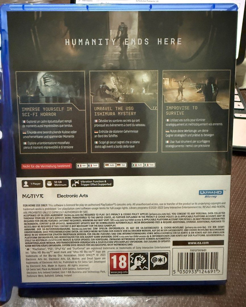 Dead Space PS5 (Category: PlayStation) located in Makati City. Submitted by peking711 (Listing ID 1339688337, Image 2). Description: Impulsive purchase Opened at store to check but never played.