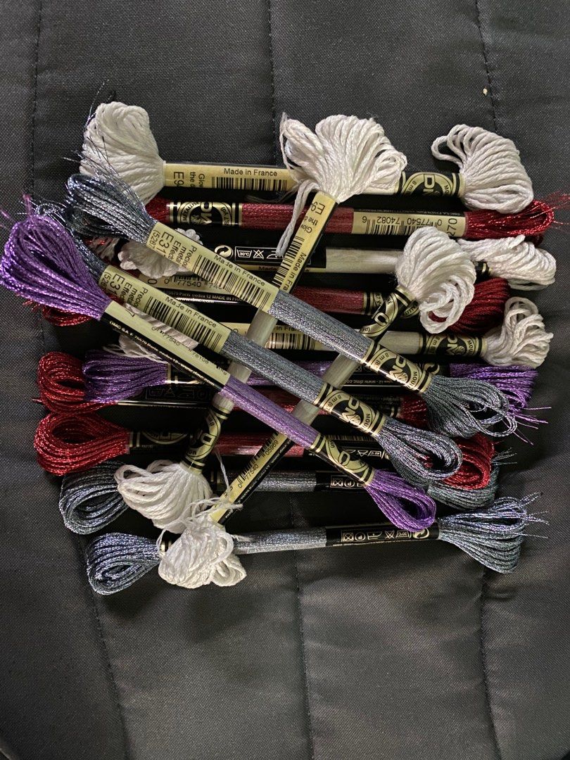 DMC Art317E threads (Category: Craft Supplies & Tools) located in Manila. Submitted by olxph_540542159 (Listing ID 1339575908, Image 1). Description: DMC metallic and glow in the dark threads. All 15 pcs for only Php700.