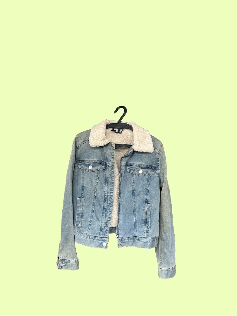 Sherpa denim jacket h&m top
