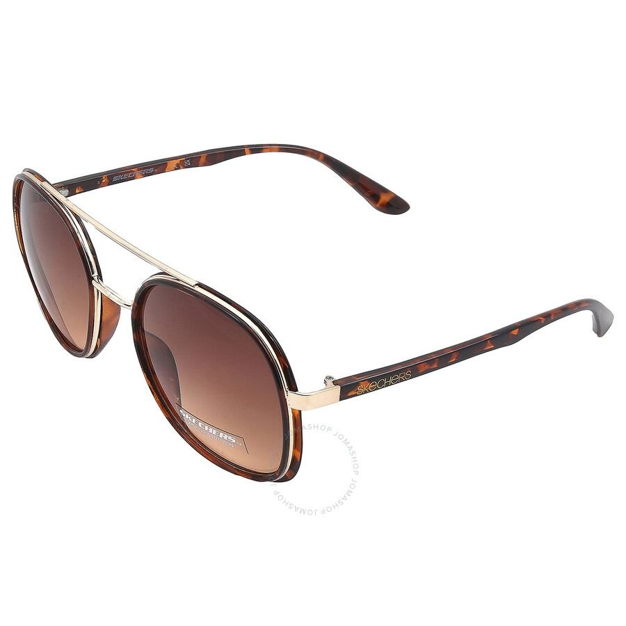 Kacamata Gaya Casual Skechers Marcolin Ladies Sunglasses Gradient Brown