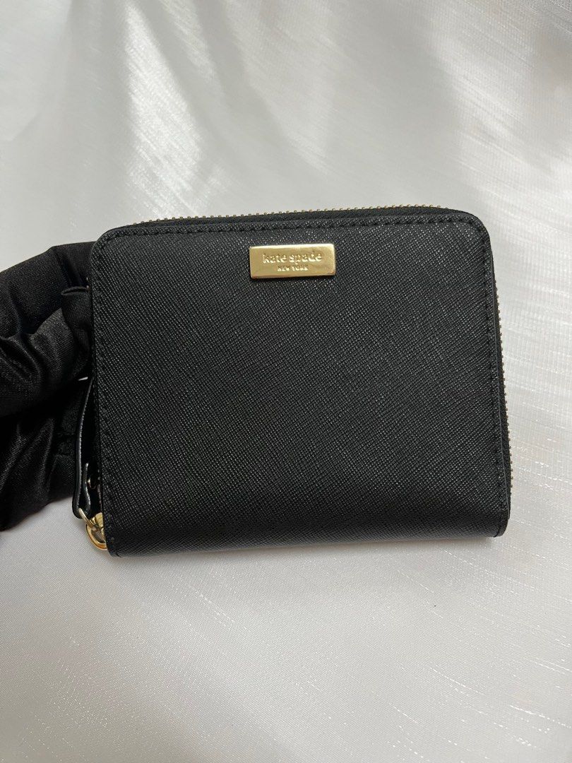 Kate Spade Darci Short Zip Wallet WLRU2909 laurel way cloud cover black KS wallet women Coin Purse