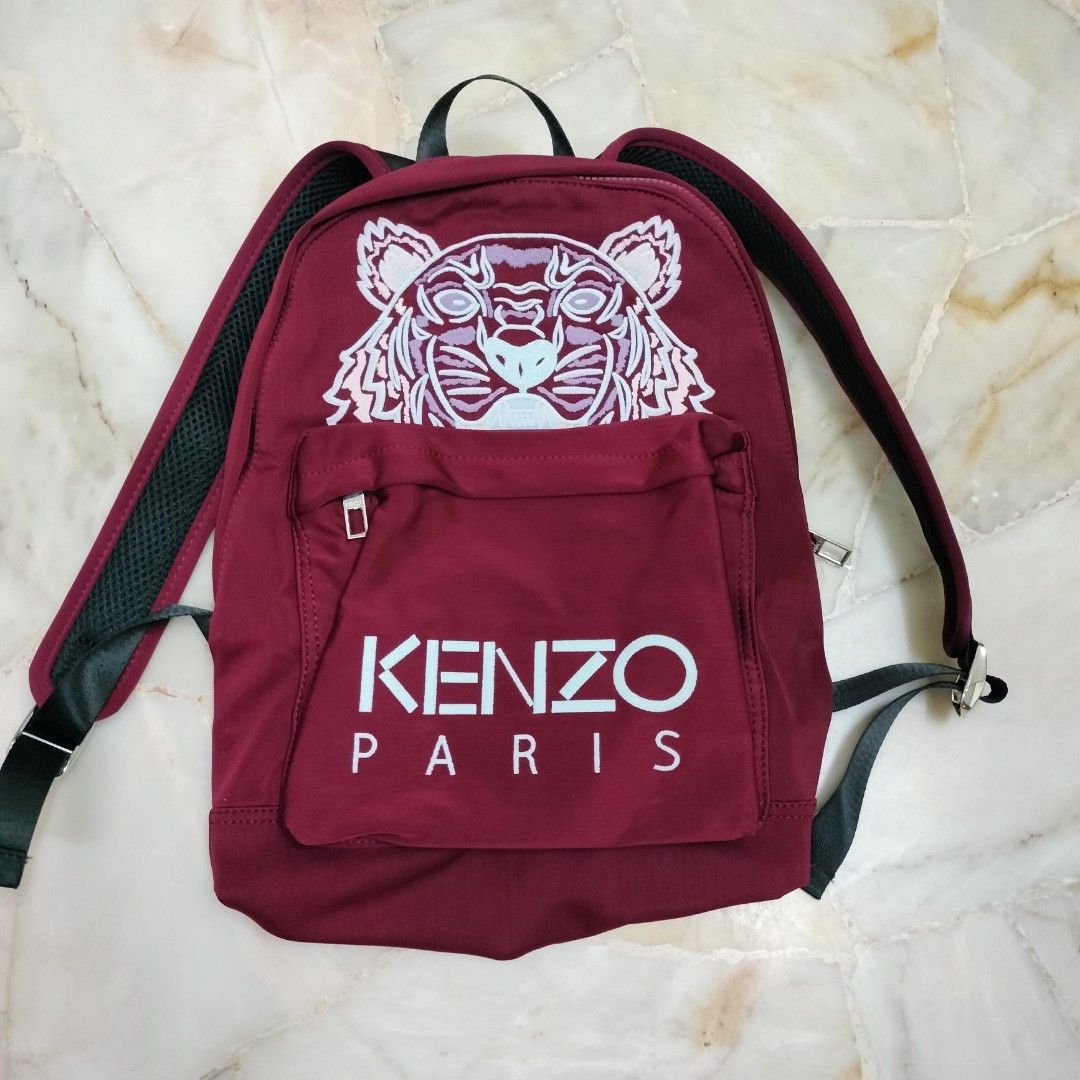 Kenzo Large Tiger Backpack Maroon