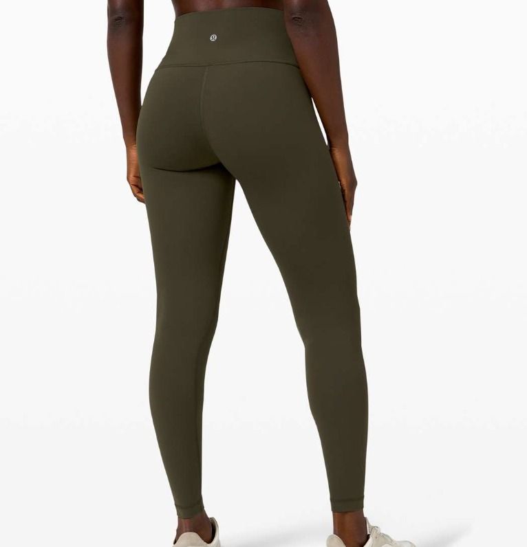 Lululemon Wunder Under High Rise Tight 28 Leggings Pants XS 2 Olive Dark Green