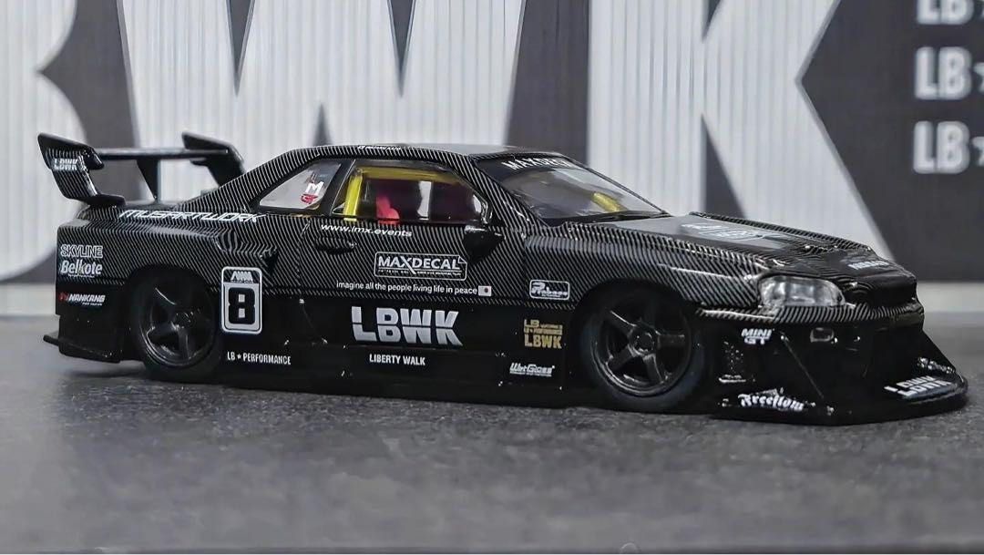 李　Mini GT #797 LBWK IMX限定日産LB-ER34 MINI GT LBWK LIBERTY WALK NISSAN LB-ER34 SUPER SILHOUETTE 1