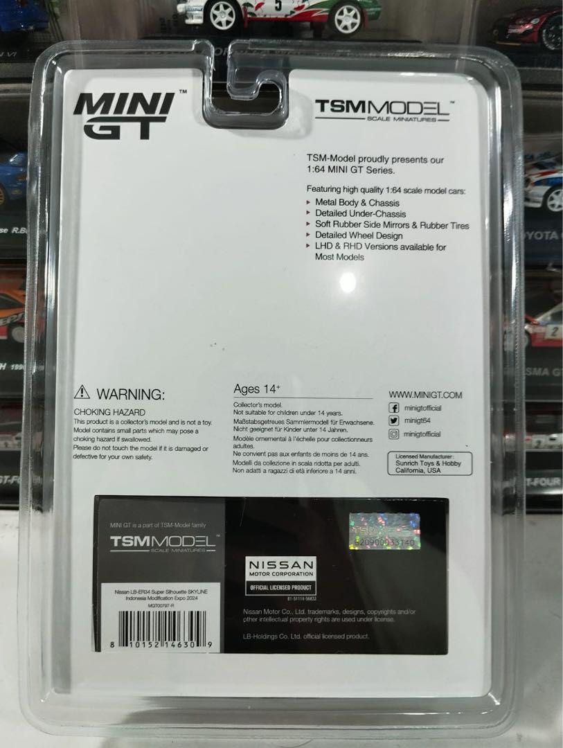 李　Mini GT #797 LBWK IMX限定日産LB-ER34 MINI GT #797 NISSAN LB-ER34 SUPER SILHOUETTE SKYLINE