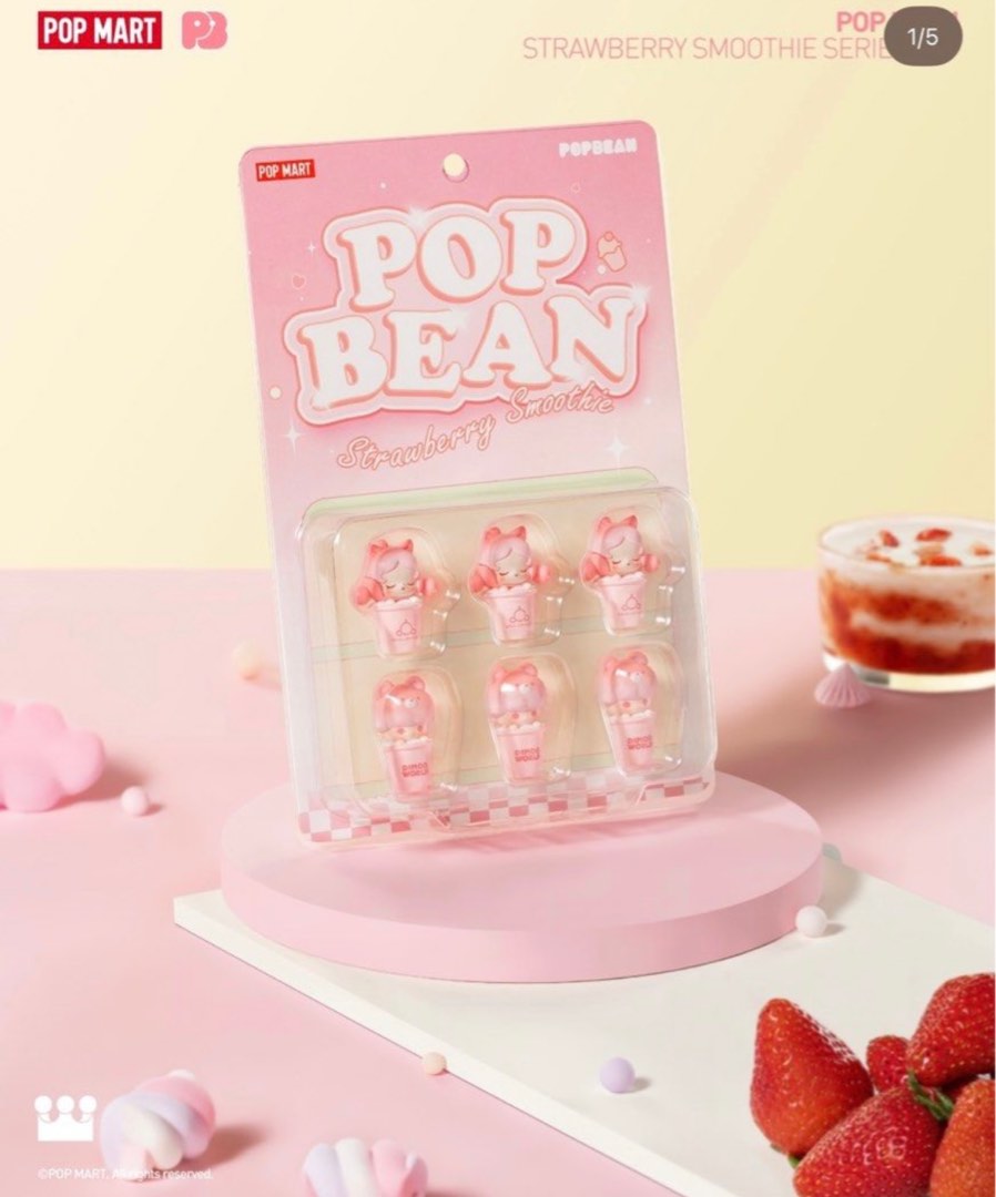 Popmart pop bean limited edition Taiwan exclusive strawberry