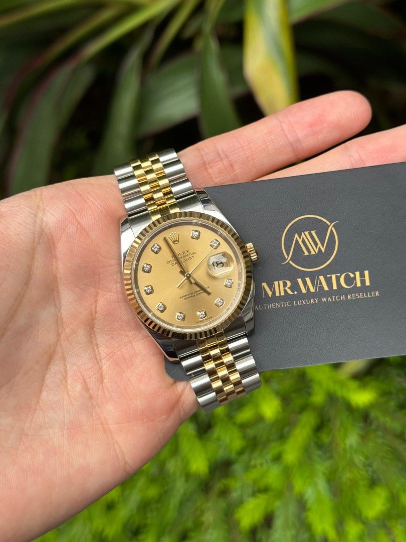 Rolex Datejust 116223 Champagne Diamond Dial