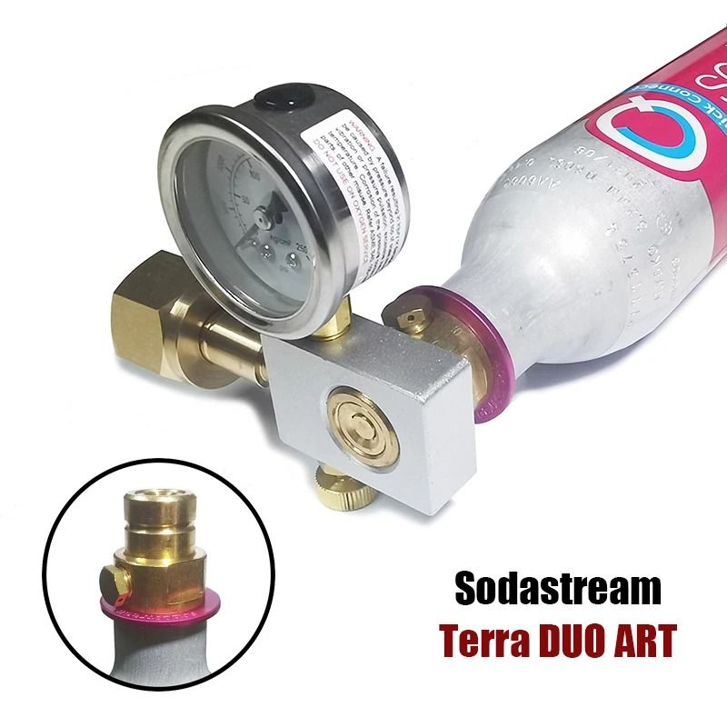 DRYHTEN Soda water kooldioxide cilinder Quick Connect omschakelingsadapter ventiel voor Terra Duo Art GAIA Sparkling Water Machine, TR21-4 ventiel voor Quick Connect
