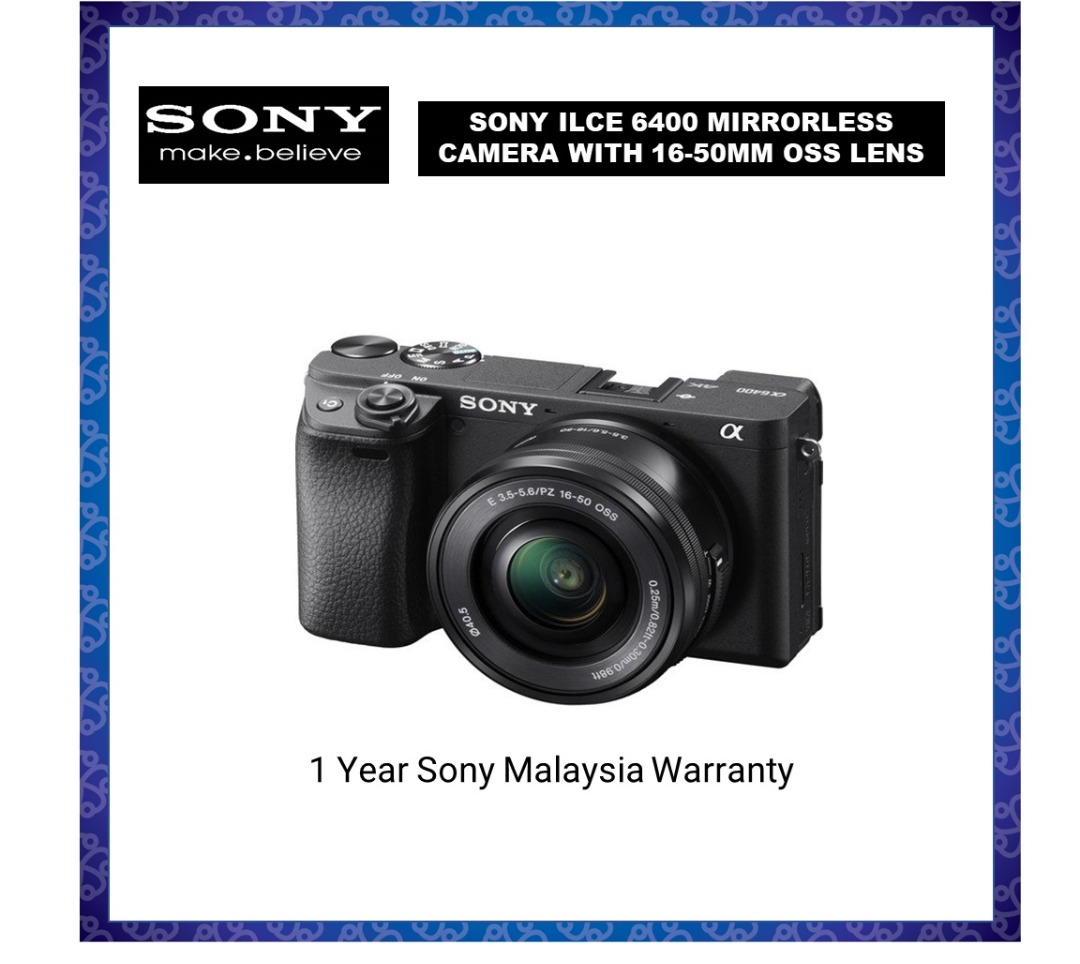 Sony ILCE-6400 A6400 Mirrorless Camera Kit 16-50mm OSS Lens ...