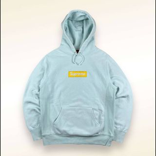 Supreme ice blue box logo hoodie store