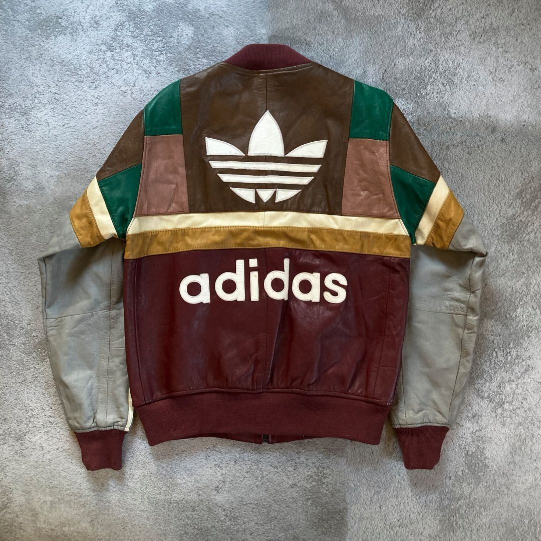 Run dmc adidas leather jacket on sale