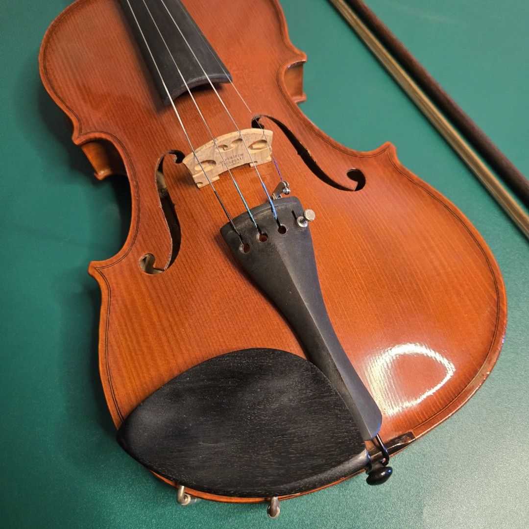 【保証書付】 虎杢 チェコ製 メンテ済み 1/2 Dvorak Jan Josef バイオリン 弦楽器、ギター