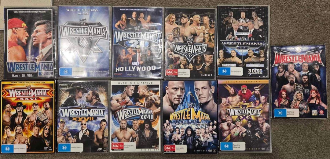 WWE DVD Wrestlemania, Hobbies & Toys, Music & Media, CDs & DVDs on