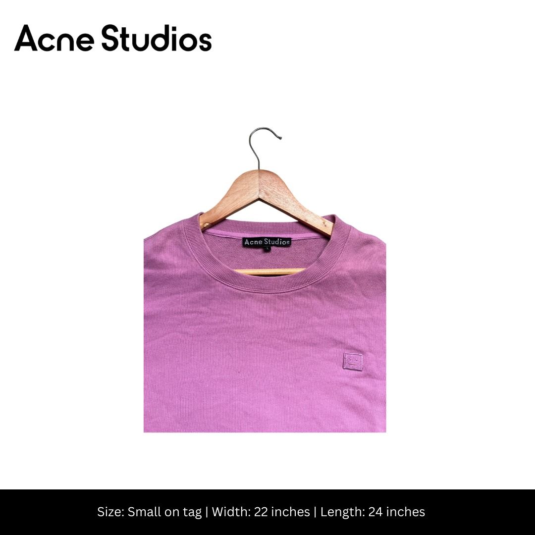Acne Studios Dramatic Moh Sweater (Category: Luxury Apparel) located in Cainta. Submitted by thriftsbygwaii (Listing ID 1344504765, Image 3). Description: PLEASE READ!!! Brand: Acne Studios Size on tag: Small Color: Pink Dimes Width: 22 inches Length: 24 inches with minimal discoloration Already washed. Colors might change because of the lighting. Buy at your own risk. No return/refund policy. Location: Cainta Rizal Mode of Payment: Gcash/Paymaya