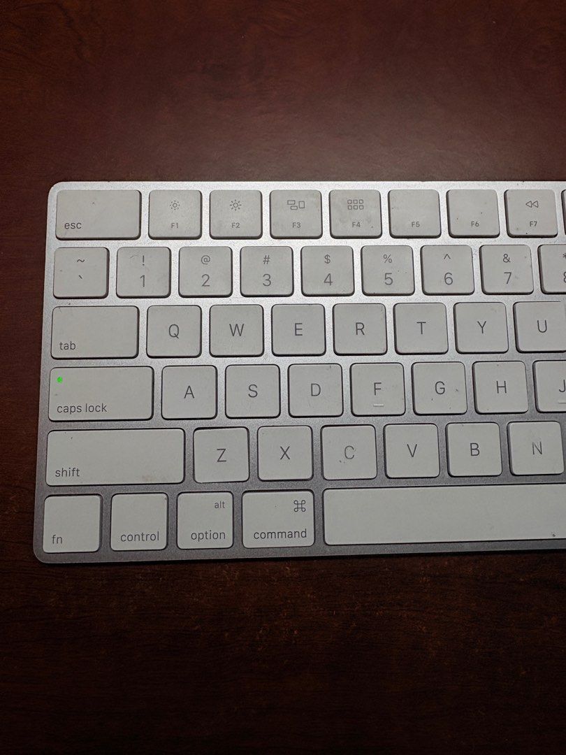 Apple Keyboard (bluetooth) (Category: Computer Keyboard) located in Rodriguez. Submitted by declutterwithshals. (Listing ID 1344530254, Image 2). Description: Apple Magic Keyboard as is where is Still working fine except for 2 keys. 'X' and 'Command' keys not working/loose (cab be fixed or replaced I think?) -Keyboard only no box -As is where is -Rechargeable -Bluetooth connection .