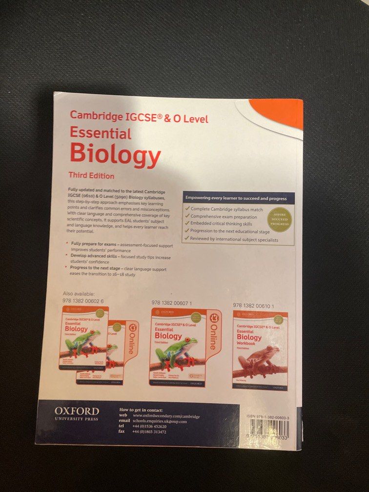 Cambridge IGCSE & O level Essential Biology 3rd Edition, Hobbies & Toys ...