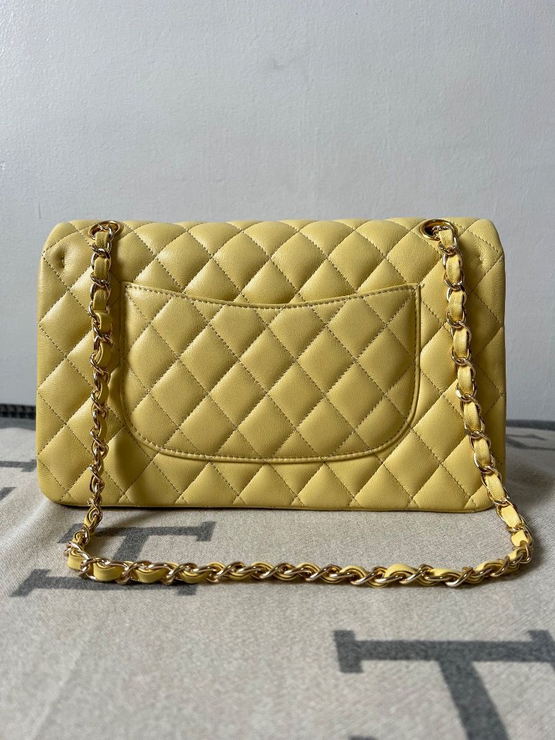 Chanel Double Flap Medium Yellow Lambskin Chain Shoulder Bag (Category: Luxury Bags & Wallets) located in Antipolo. Submitted by chanchimj (Listing ID 1322442574, Image 2). Description: • Available on-hand • Ready to ship • what you see is what you get 💯 • actual photos already posted NOTE: ❌ We don’t do meet-ups , due to I have other works to do. ❌ NO RETURN , NO EXCHANGE, NO REFUND If in doubt , don’t place order. So we cant waste each other’s