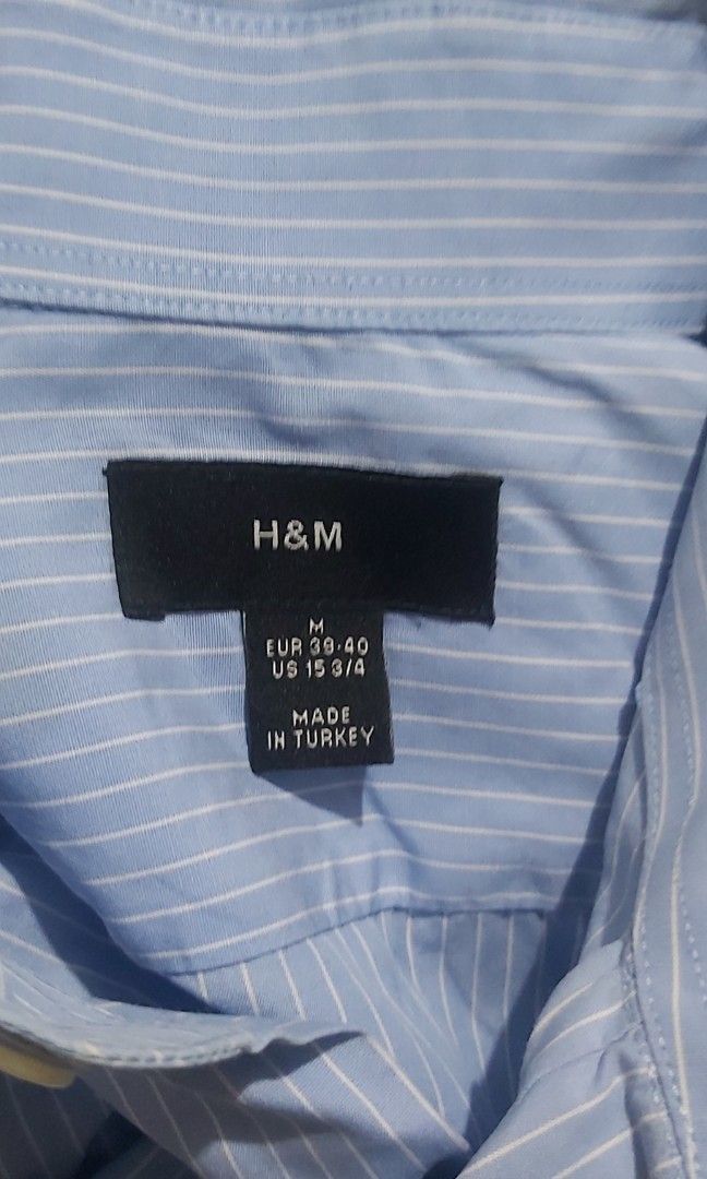 H&M Blue Pinstripe Long Sleeves (Category: Tshirts & Polo Shirts ) located in Quezon City. Submitted by SecretFlutePlayer (Listing ID 1344521702, Image 2). Description: H&M Blue Pinstripe Long Sleeves Long Sleeves from USA, brought by my mother fot my brother last March 2020 but was not used since it was pandemic and switch to WFH. Label Meausrement: US Size Medium Chest 21 inch Length 30 inch Shoulder 18 inch Measurements taken by actual tape me