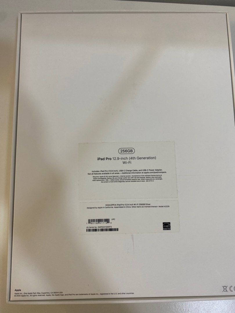 iPad Pro 12.9 M2 4th Gen 256GB (Category: iPad) located in Manila. Submitted by mcp3493 (Listing ID 1344538159, Image 2). Description: with Beyond the Box Receipt, complete package box.