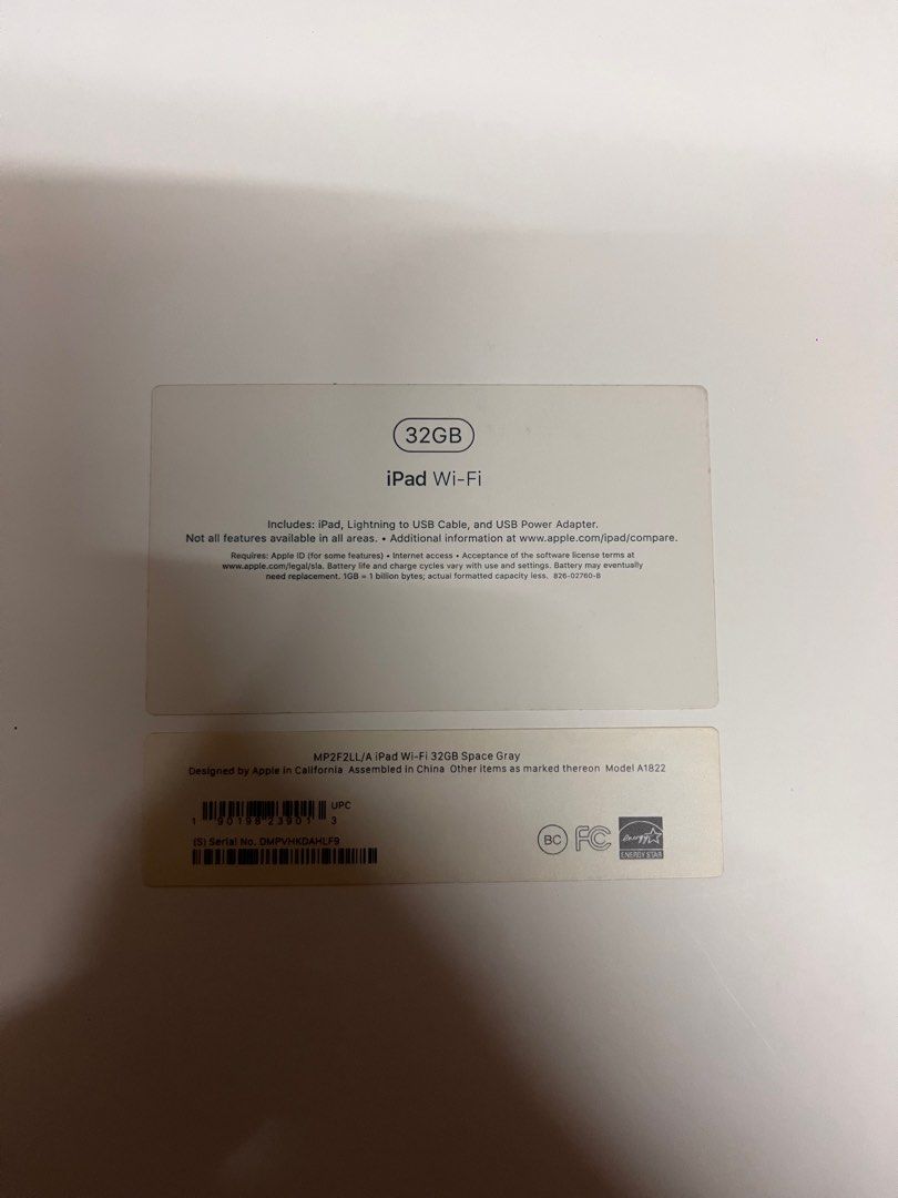 iPad Wi-Fi (5th Gen) (Category: iPad) located in Mandaluyong City. Submitted by luckyfire_c8351b (Listing ID 1344555026, Image 2). Description: iPad Wi-Fi 32GB Space Gray Condition: No issue, With Box & Complete Accessories, Manuals, Slightly used..
