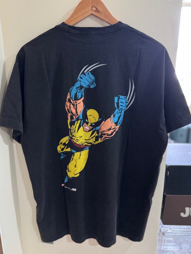 Kith x Marvel X-Men Wolverine Vintage Tee Black, Men's Fashion
