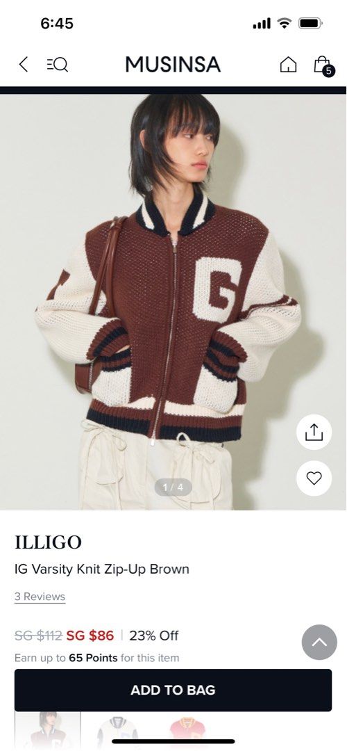 Knitted jacket (Category: Coats, Jackets and Outerwear) located in Singapore. Submitted by shop_galaxy (Listing ID 1344445839, Image 1). Description: Bought from Musinsa online Fit 160cm and up.