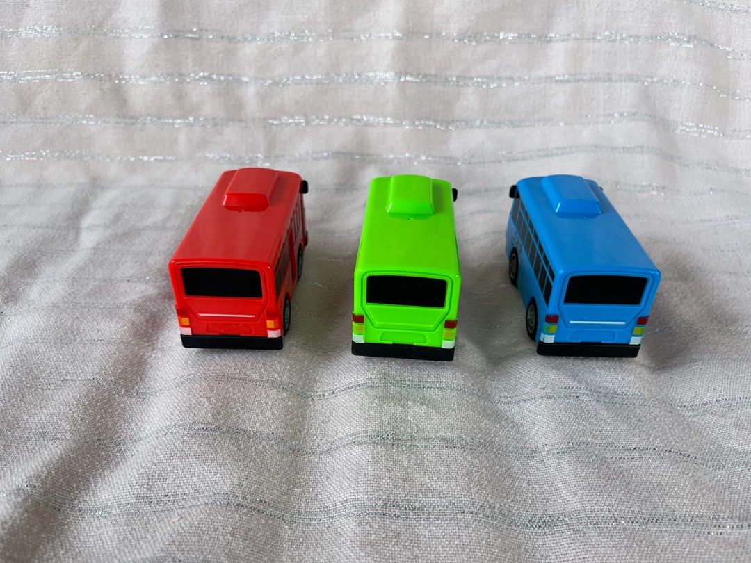 3 pcs Mini Toy Bus (Category: Vehicle & Diecast Models) located in Quezon City. Submitted by the_thrift_finds (Listing ID 1344573497, Image 3). Description: Plastic mini toy buses 3 pcs (Red, Green and Blue).