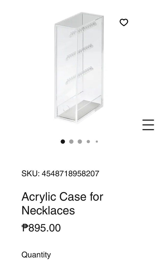 MUJI Acrylic Case BRAND NEW (Category: Home Improvement Tools & Accessories) located in Quezon City. Submitted by phenlene (Listing ID 1344498537, Image 1). Description: MUJI Acrylic Case for Jewelry - BRAND NEW - pull out rack - high quality acrylic.