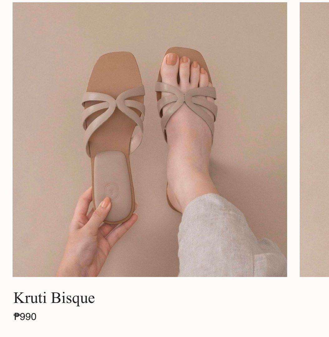 Natural sandals (Category: Flats & Sandals) located in Quezon City. Submitted by 6thfiddler (Listing ID 1344571787, Image 1). Description: Unused. Too slim for my feet and cannot be returned. .