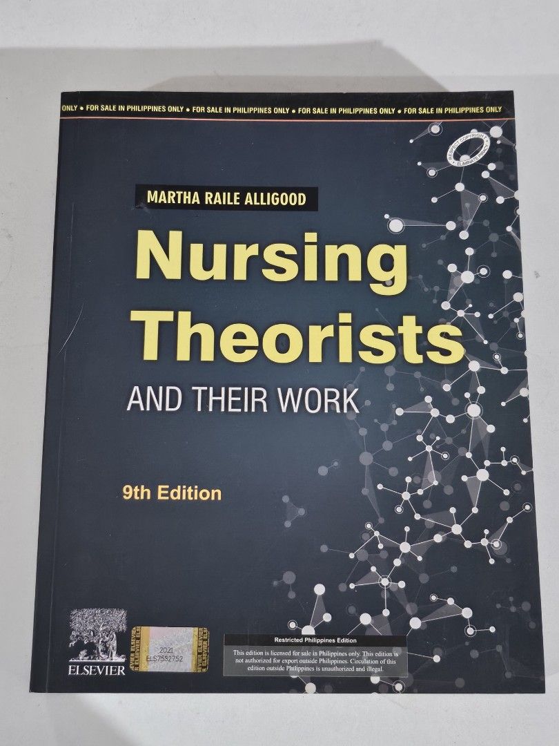 Nursing Theorists and their Works 9th Edition (Category: Textbooks) located in Bulacan. Submitted by _luffytaro (Listing ID 1344460443, Image 1). Description: - in very good condition - no highlights - will be wrapped in bubble wrap - mop: gcash - mod: j&t / lalamove - sf to be shouldered by buyer thru gcash.