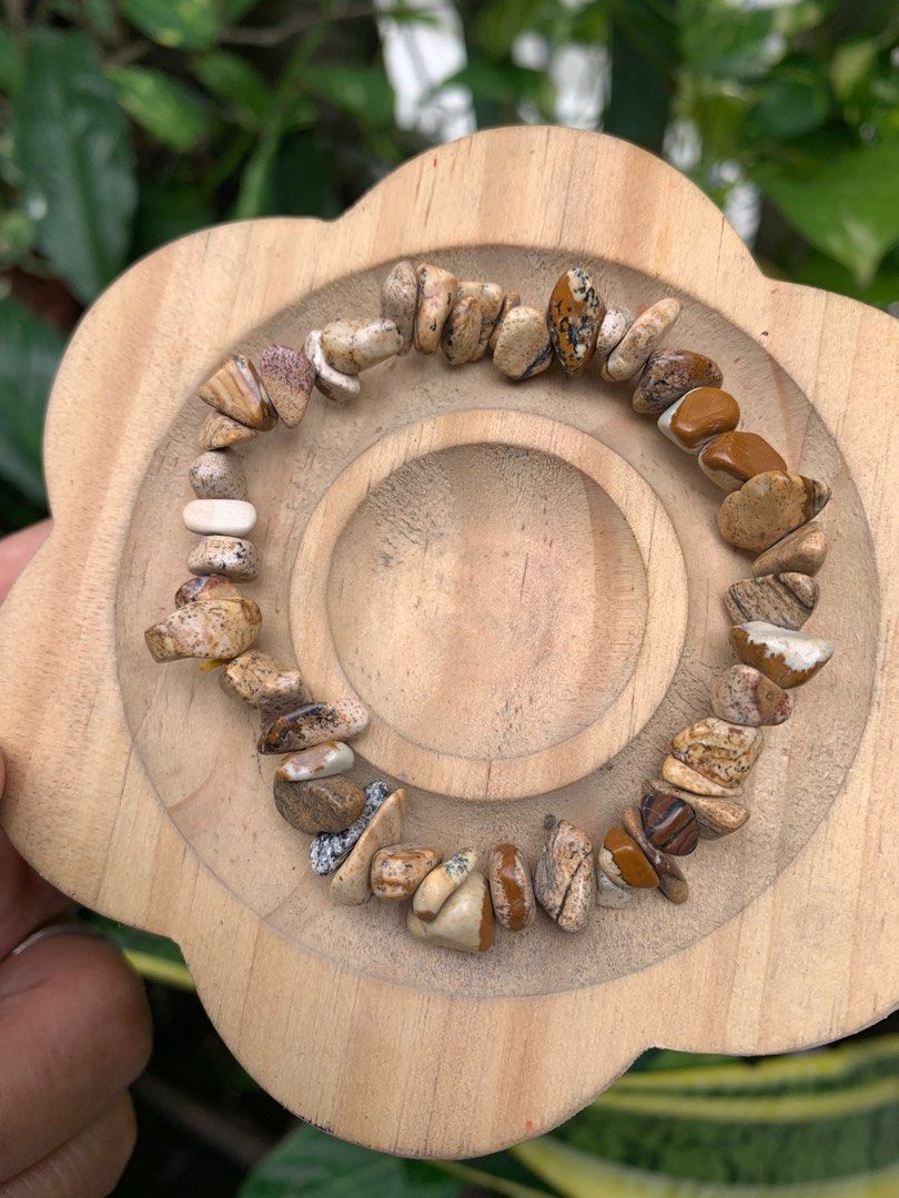 Picture Jasper Natural Stone bracelet (Category: Bracelets) located in Valenzuela. Submitted by blesssing (Listing ID 1344574477, Image 1). Description: Picture Jasper - It is a stone with the ability to strengthen the digestive system of the human body and the bile fraction. It is useful for scorpion and spider poisoning. The Brown Jasper stone is known for power and courage for personal independence. It brings abundance to those who carry it..
