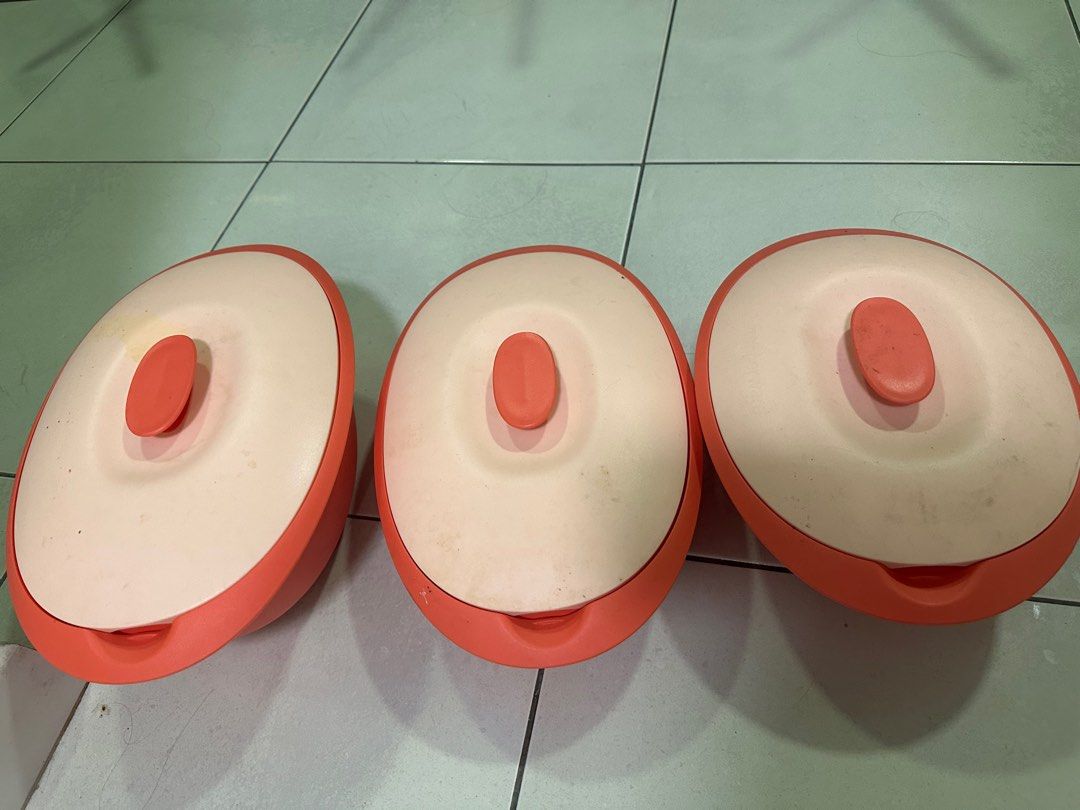 Tupperware Serving Set (Category: Food Organisation & Storage) located in Bangi. Submitted by leynamira (Listing ID 1344596807, Image 2). Description: Tupperware original Pink Edition Suitable for serving Buy all at RM100 and will get free 1 (refer last pictures) Can COD at Bangi/Semenyih/Bandar Sri Putra.