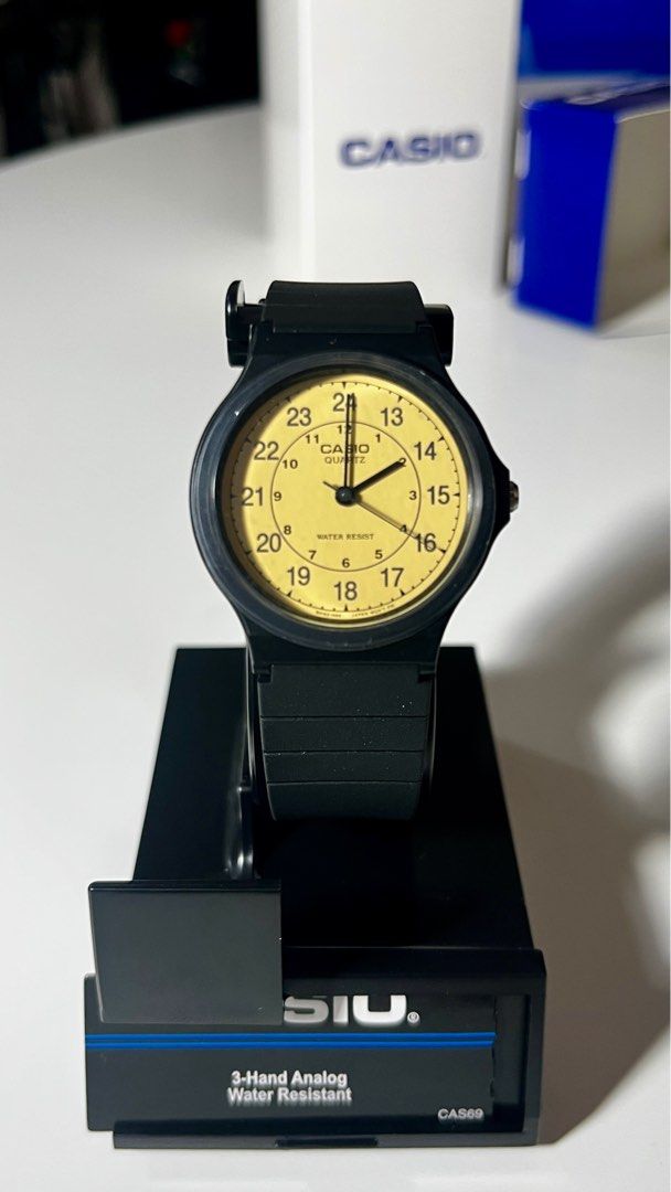 Casio MQ24-9B “Tyler’s Watch” (Category: Men's Watches) located in Quezon City. Submitted by sonrd (Listing ID 1344672234, Image 1). Description: Minimalist Casio popularly worn by rapper Tyler the Creator Brand New; sourced overseas 12- and 24-hour time formats 38mm resin case Resin glass dial window Quartz movement Resin band with buckle closure Water resistant up to 30 meters LBC Cash on Pickup Or meetup Gateway Araneta area.