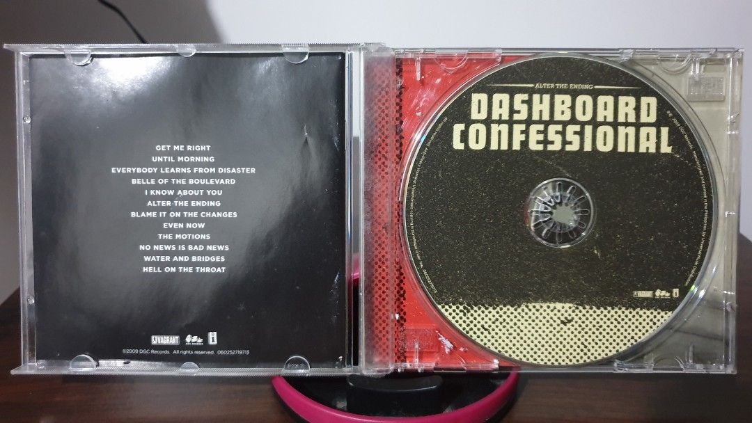 CD Dashboard Confessional - alter the ending emo punk alternative rock (Category: CDs & DVDs) located in Mandaluyong City. Submitted by Thundacrackah (Listing ID 1344696930, Image 3). Description: dashboard confessional - alter the ending inlay - VG CD - NM meet ups: Makati / BGC / Ortigas ship: lalamove / grab / lbc / jrs.